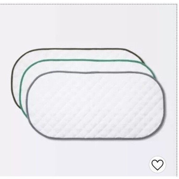 cloud island Bath, Skin & Hair Changing Pad Liner White With Green